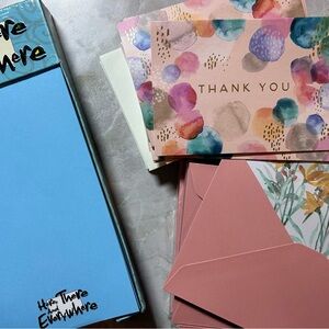 Notepad, watercolor notecards w/envelopes and floral envelopes